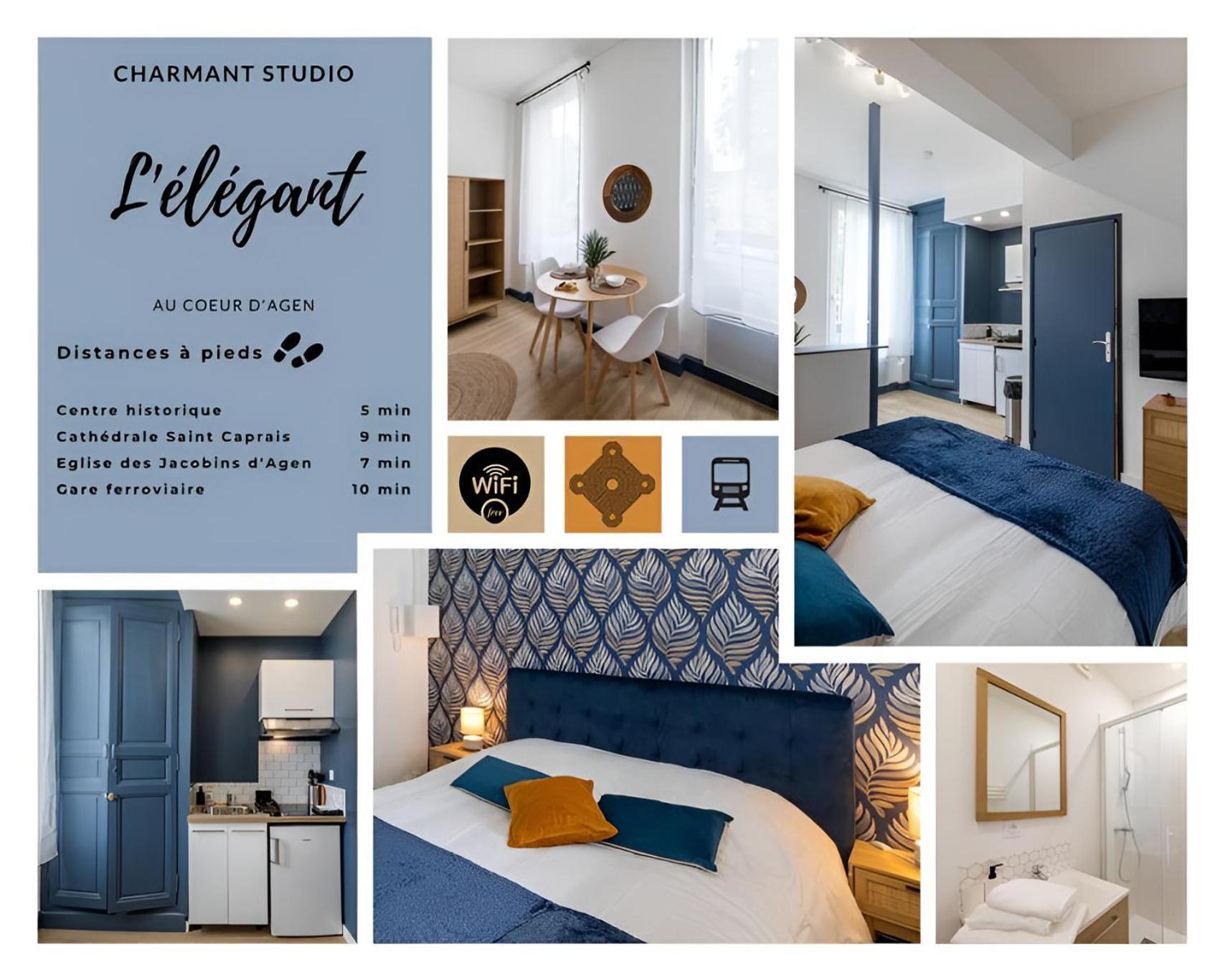 L'Elegant, Charmant Studio Hyper Centre Gare 800M Agen Exterior photo